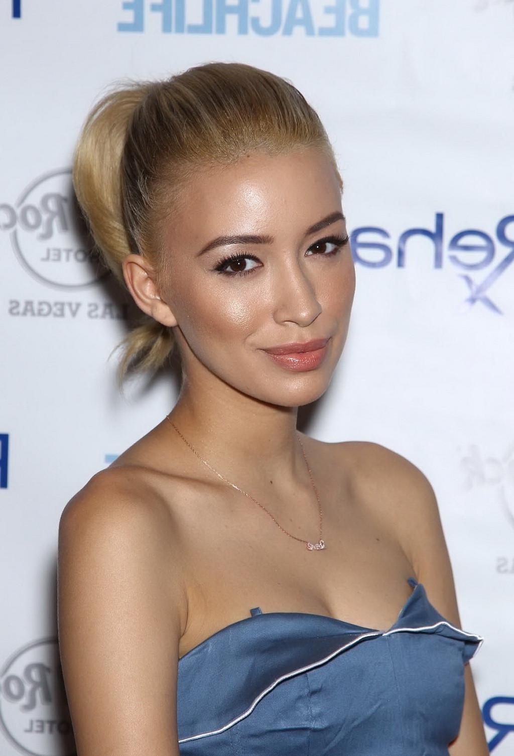 10P Christian Serratos wearing bikini top and shorts on Rehab Sundays shindig at the