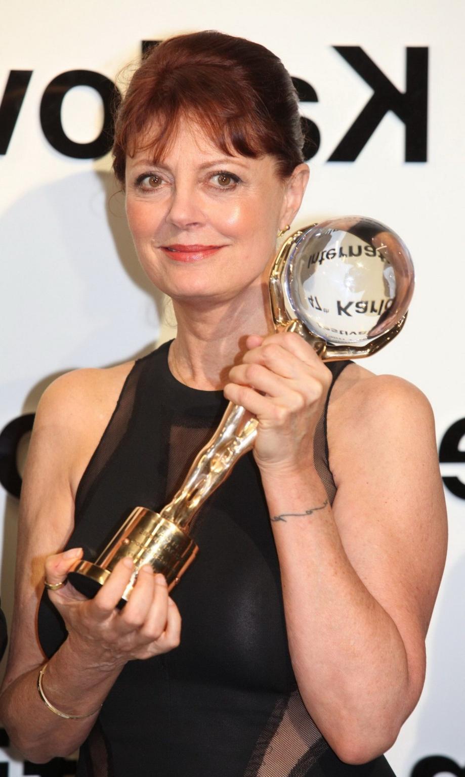 10P Susan Sarandon busty  braless wearing a see through dress at 47th Karlovy Vary I