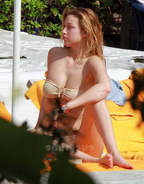 16P Whitney Port sexy and hot double nipple slip paparazzi photos