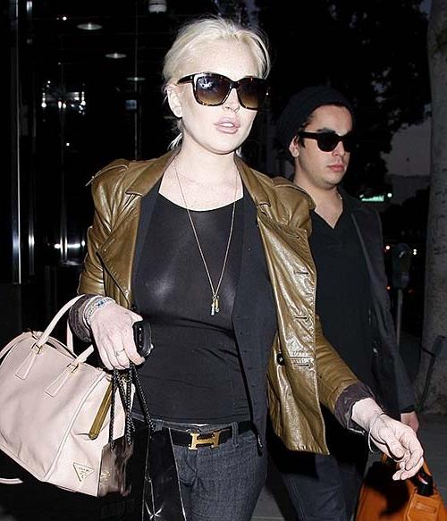16P Lindsay Lohan very sexy and hot see thru paparazzi photos