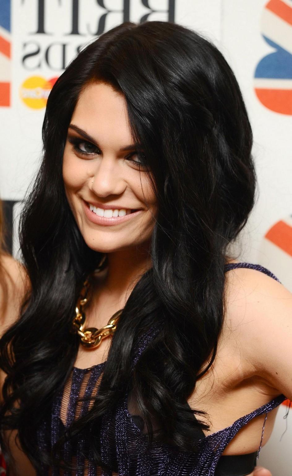 16P Jessie J wearing lingerie  see through dress at the BRIT Awards nominations in L