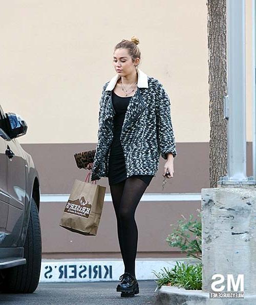16P Miley Cyrus exposing sexy body and tiny tits in see thru blouse