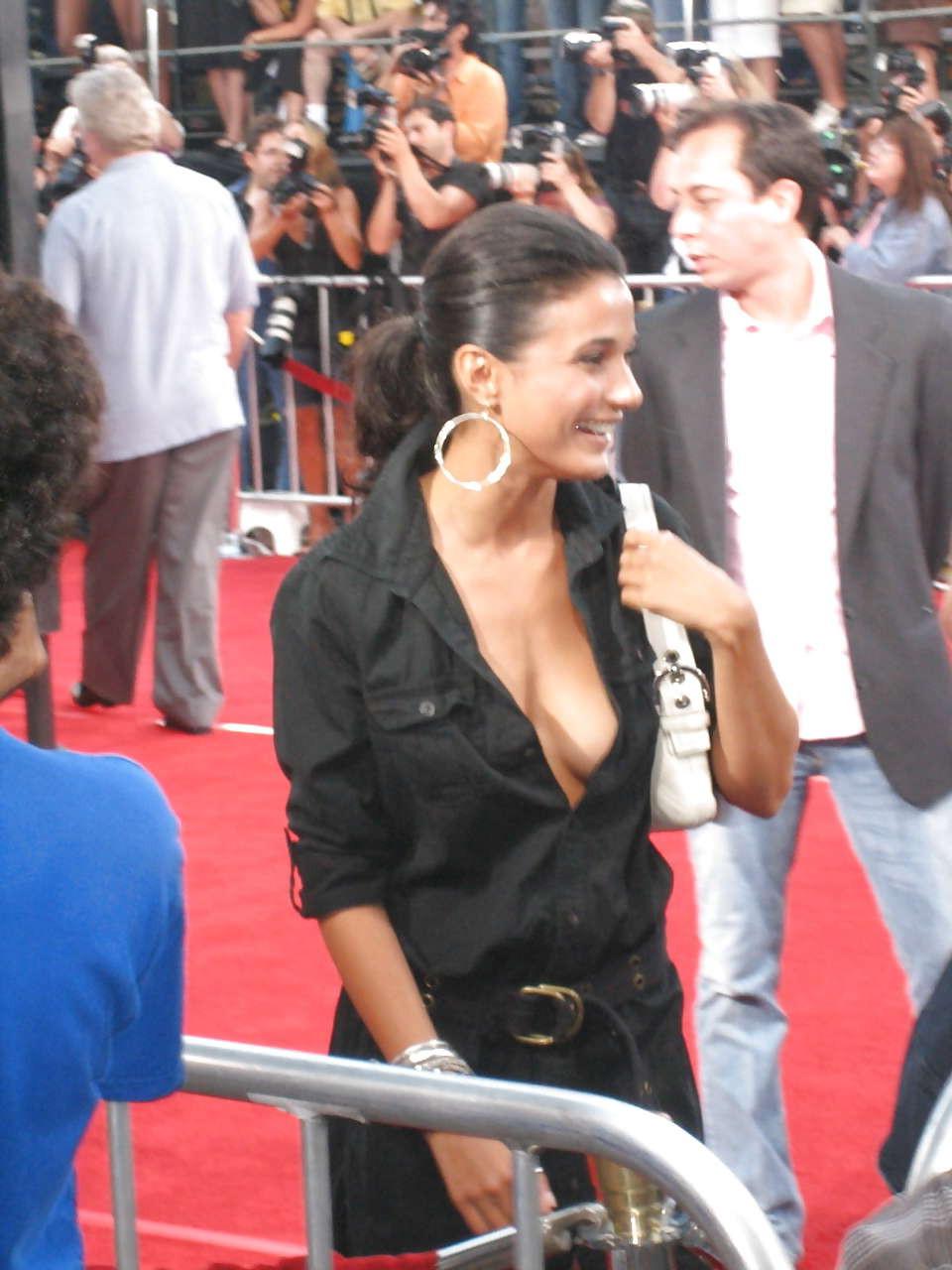 16P Emmanuelle Chriqui in bed with nude guy and nipple slip paparazzi pictures