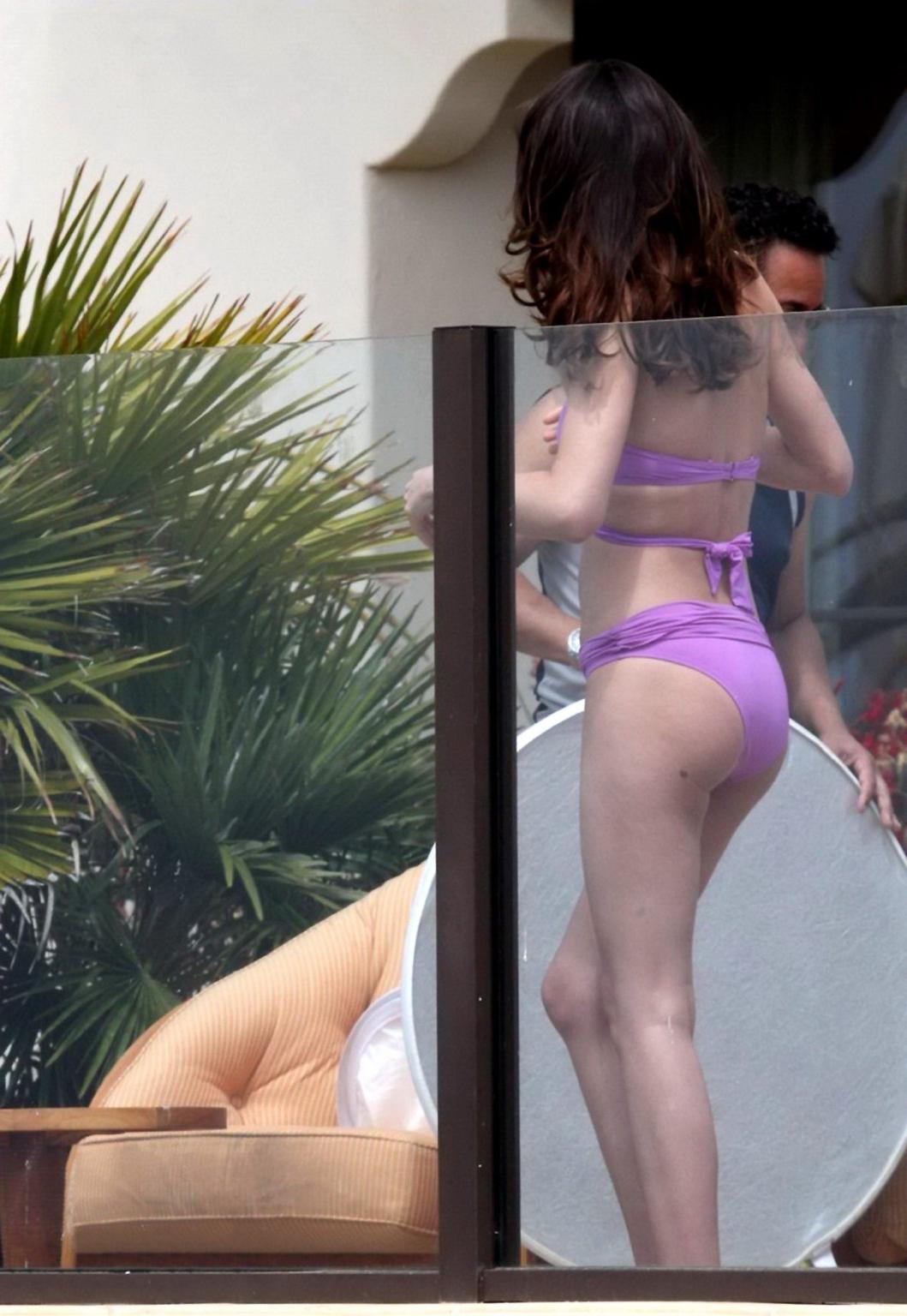 16P Miranda Kerr downblouse at 'Have Faith Swimwear' photoshoot in Malibu