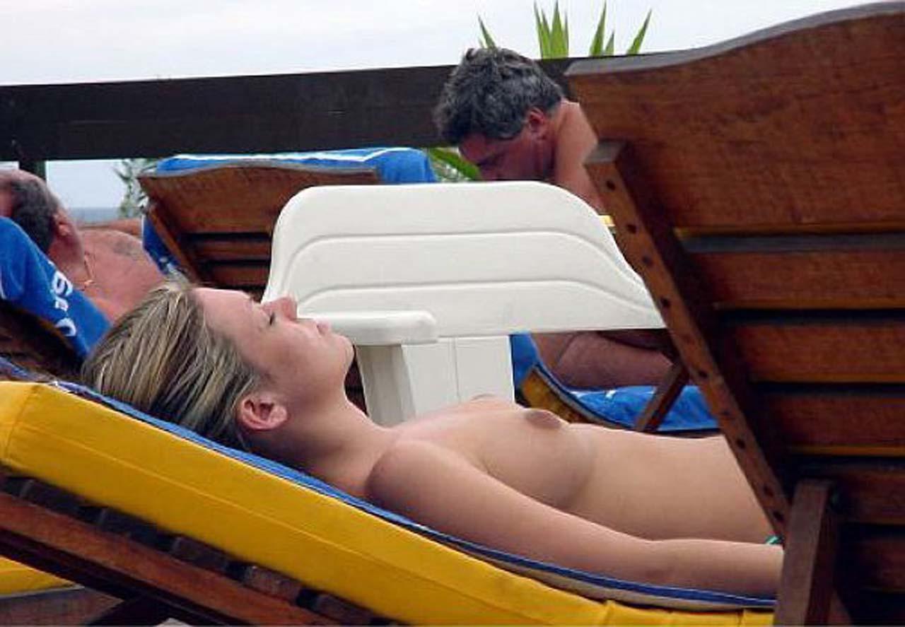 10P Adele Silva showing her nice big boobs on beach and great ass in thong in see th