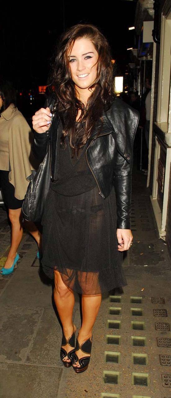 16P Lucie Jones showing her underwear in see thru dress and sexy in bikini
