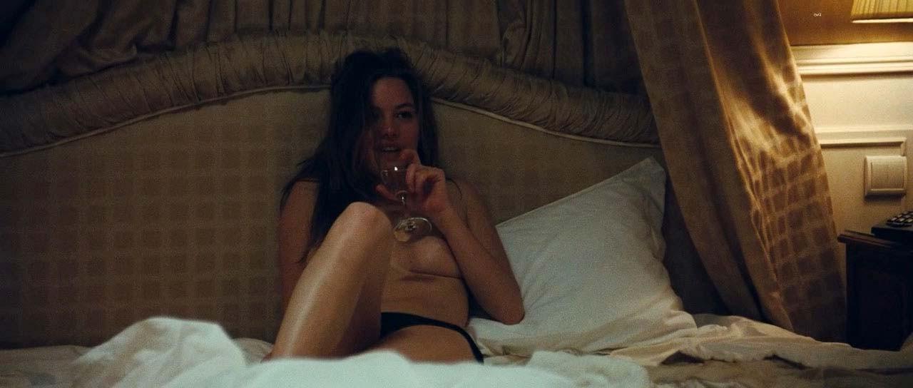 10P Camille Rowe exposing her nice big boobs and fucking hard with some guy in movie