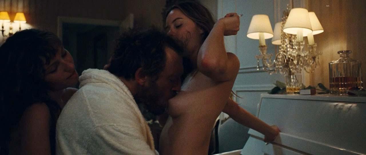 10P Camille Rowe exposing her nice big boobs and fucking hard with some guy in movie