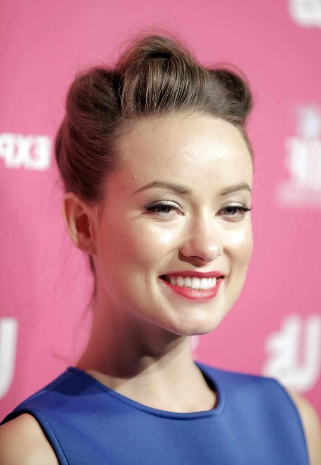 16P Olivia Wilde showing off her boobs in see-through top for Details Magazine - Dec