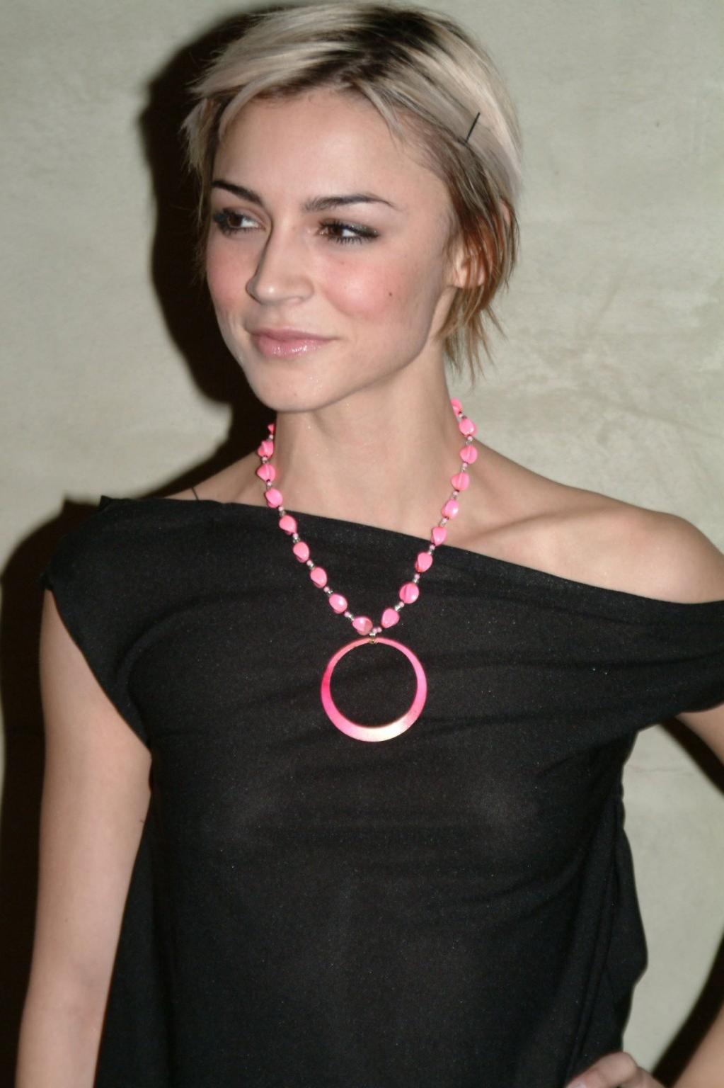 15P Samaire Armstrong braless in see-through top at the Fox Broadcasting Network Pri