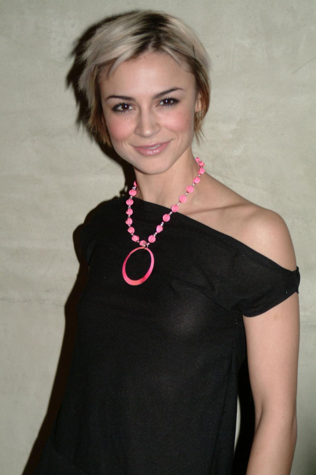 15P Samaire Armstrong braless in see-through top at the Fox Broadcasting Network Pri