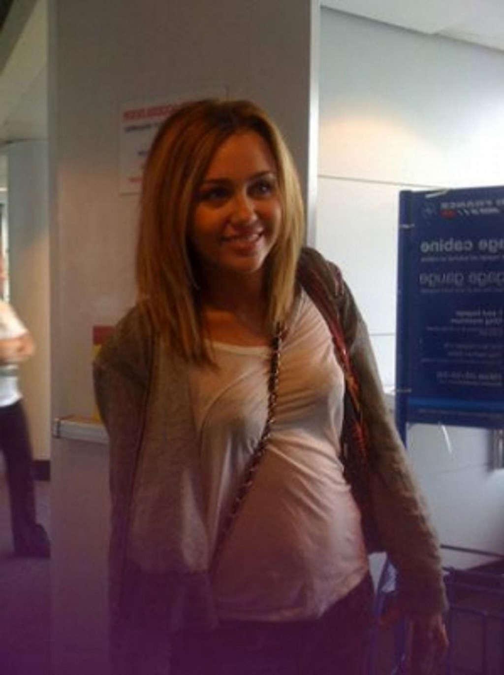 16P Miley Cyrus exposing fucking sexy body and nice tits in see thru shirt