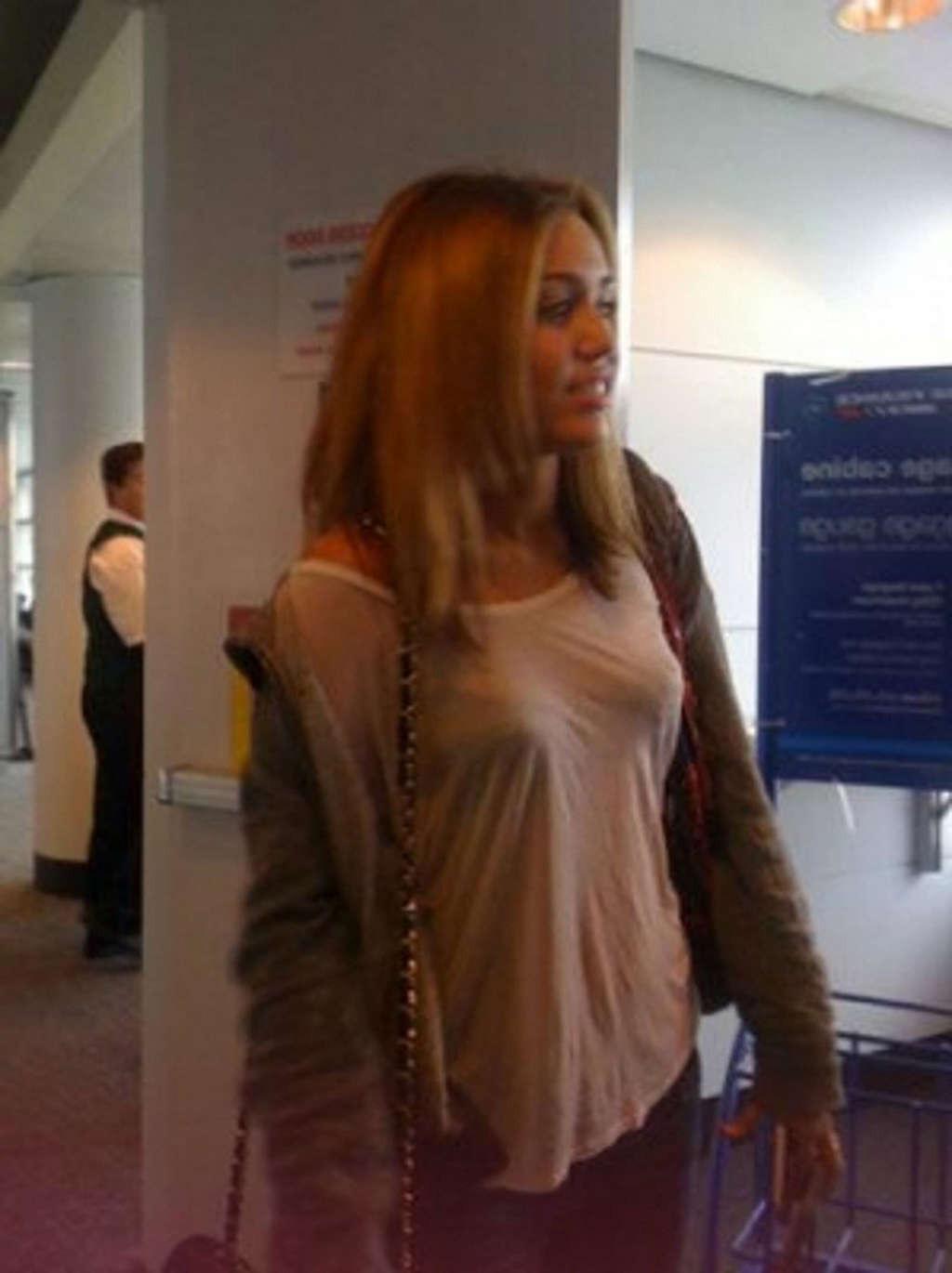 16P Miley Cyrus exposing fucking sexy body and nice tits in see thru shirt