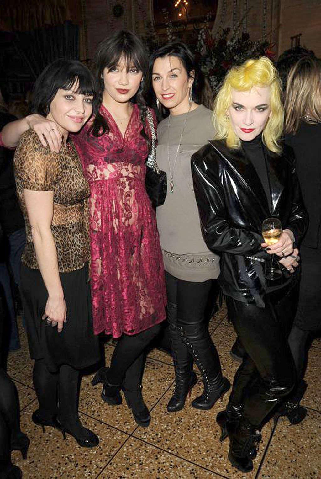 16P Daisy Lowe exposing her nice big tits and posing sexy in see thru dress