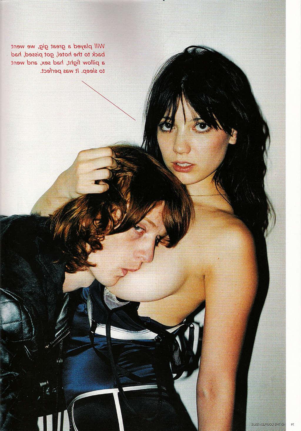 16P Daisy Lowe exposing her nice big tits and posing sexy in see thru dress