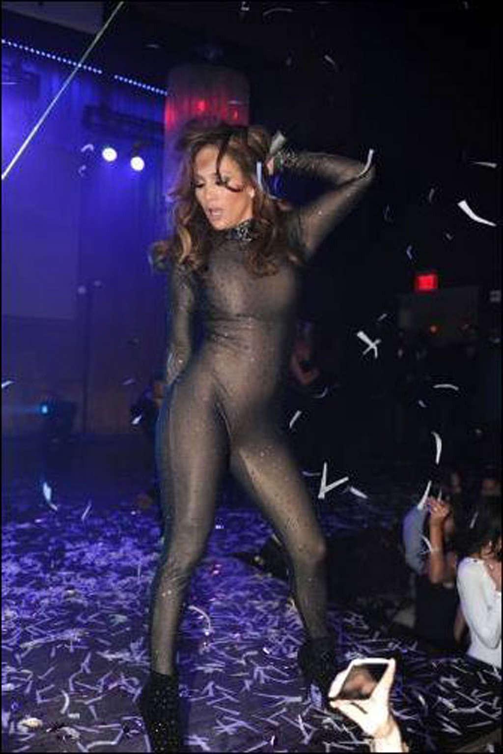 16P Jennifer Lopez leggy and in sexy outfit on stage and see thru
