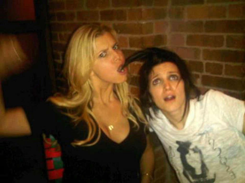 16P Jessica Simpson cleavy in see thru top and upskirt paparazzi pics