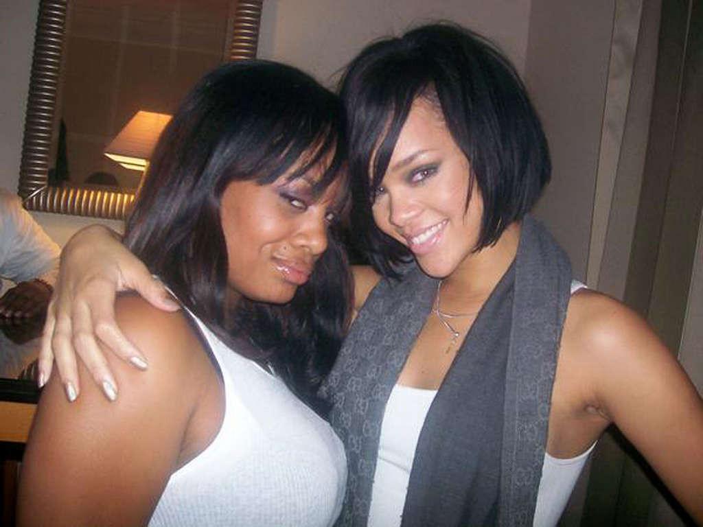 12P Rihanna looking sexy in personal pictures and exposing tits in see thru