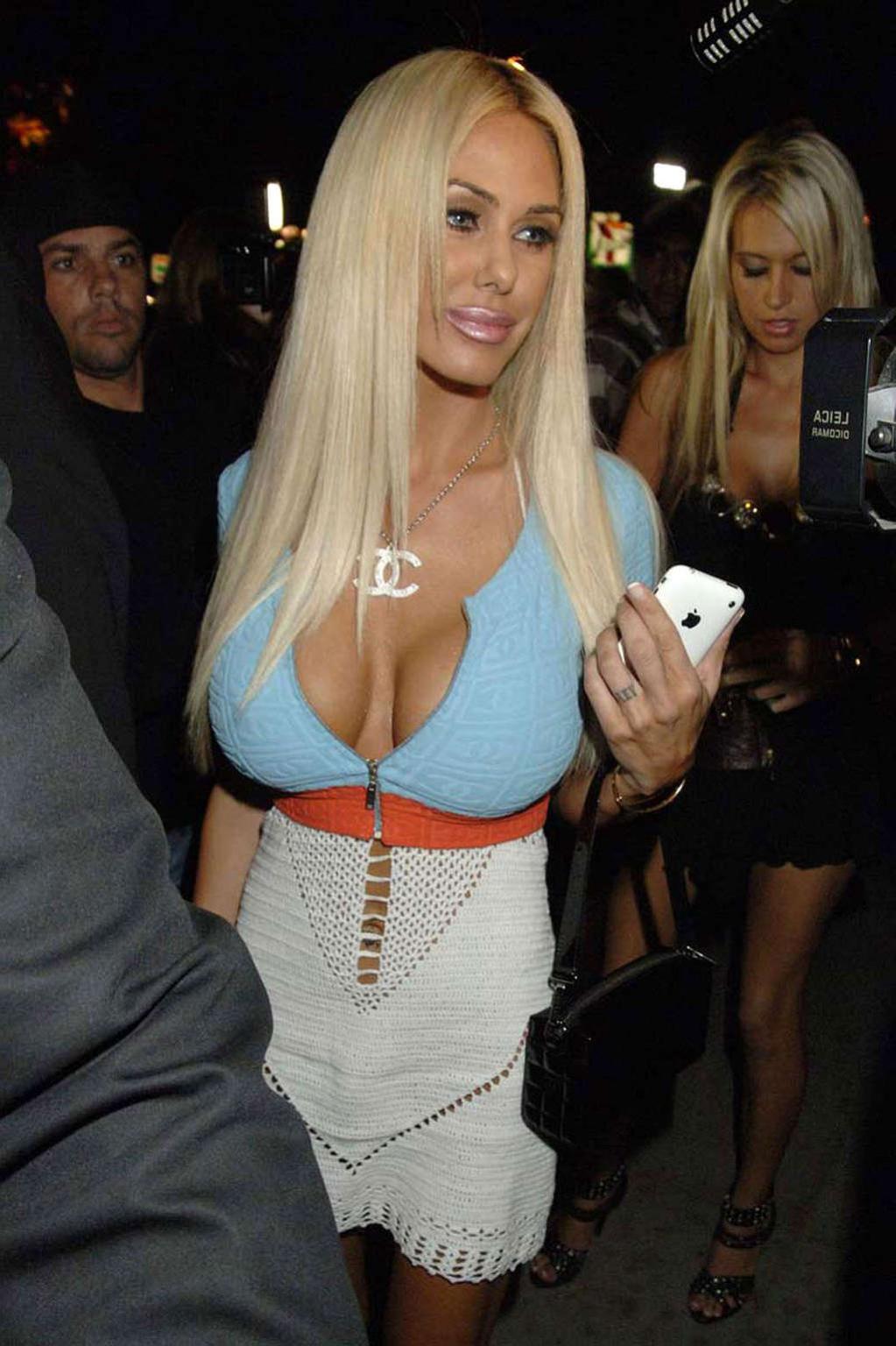 16P Shauna Sand exposing her pussy in see thru panties upskirt paparazzi pictures