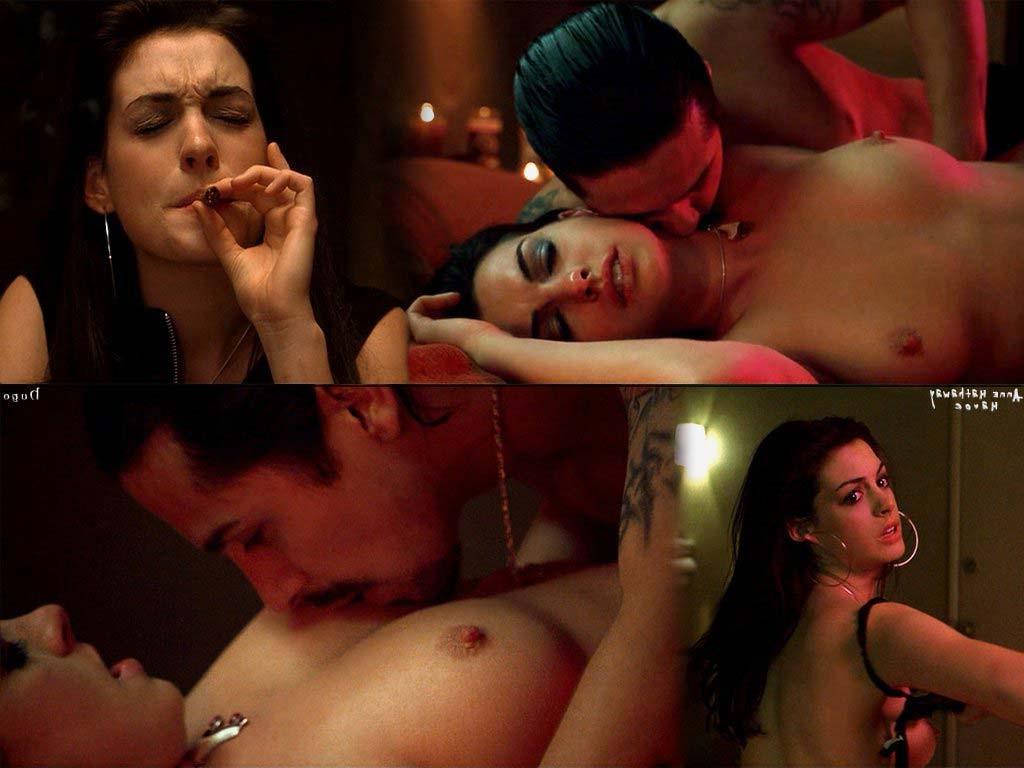 15P Anne Hathaway gorgeous nude topless in sex caps