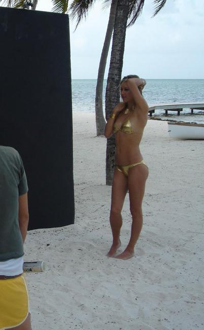 15P Anna Kournikova tattoo on her back and her ass