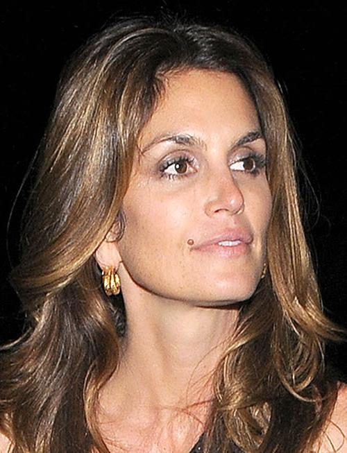 16P Cindy Crawford showing small tits in see thru