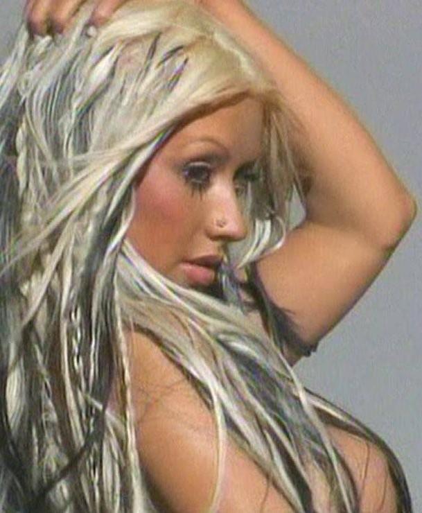 16P christina aguilera topless and see through nipples
