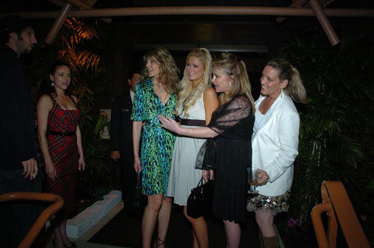 16P Paris Hilton flashing pussy and see thru dress