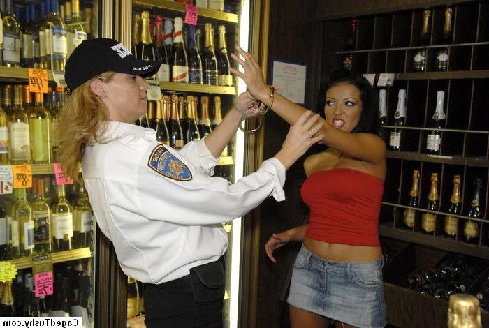 10P Female cop and brunette teen in prison