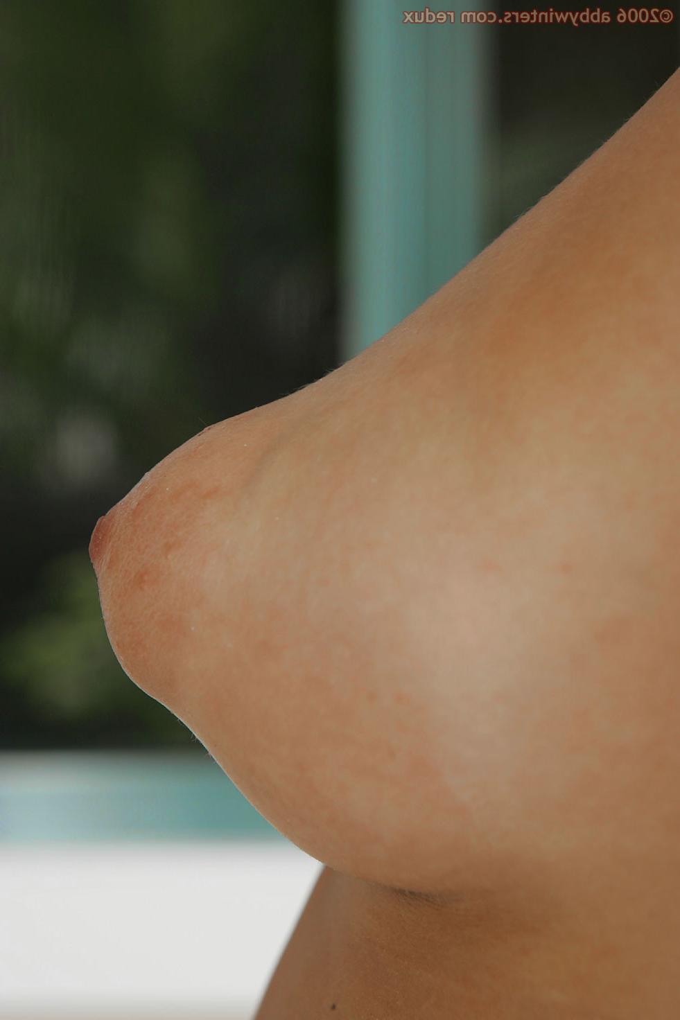 16P Busty amateur teen plays with her panties to make cameltoe pussy