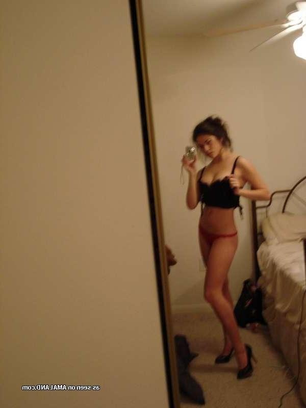 15P Compilation of a brunette chick flashing her round breasts
