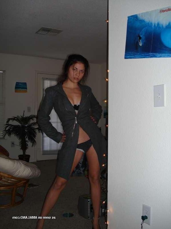 15P Compilation of a brunette chick flashing her round breasts