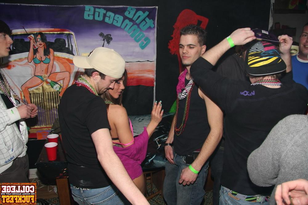 12P Drunk teen slut gets wild and naughty at the Mardi Gras Party