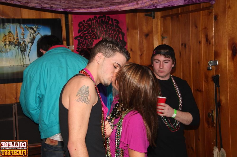 12P Drunk teen slut gets wild and naughty at the Mardi Gras Party