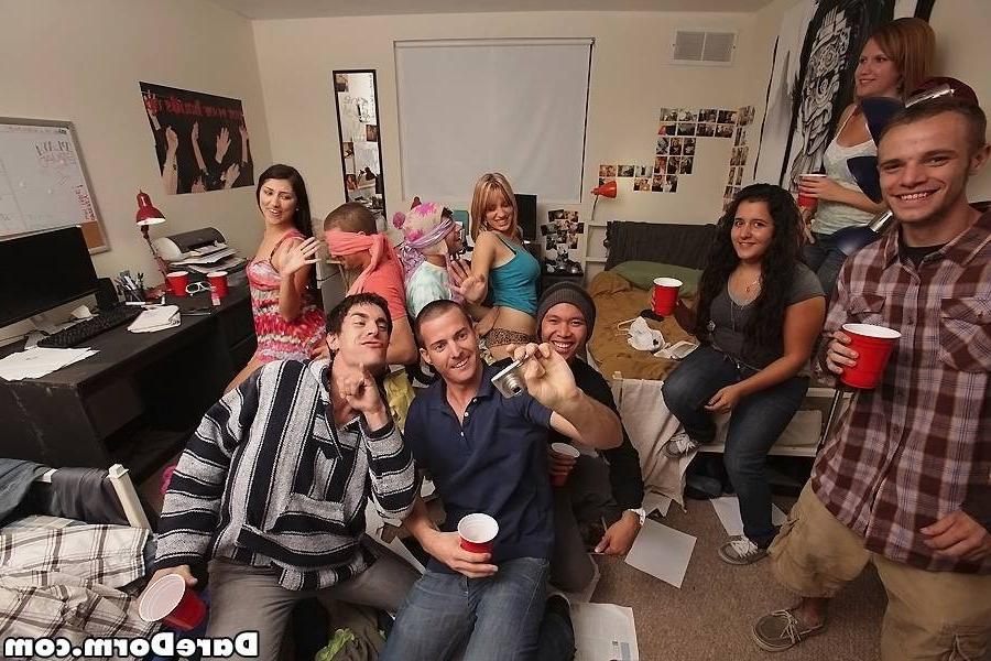 15P Real college girls fucking in their wild dorm party