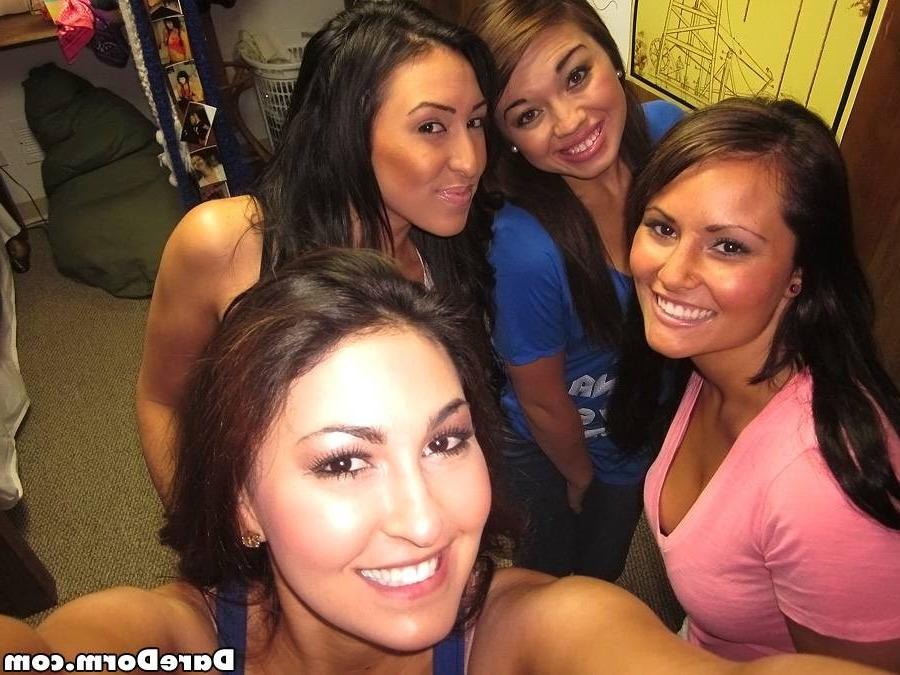 15P Naughty college girls getting sex pleasure in their dorm party