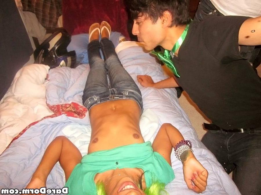 15P Naughty college chicks got fucked in their dorm party
