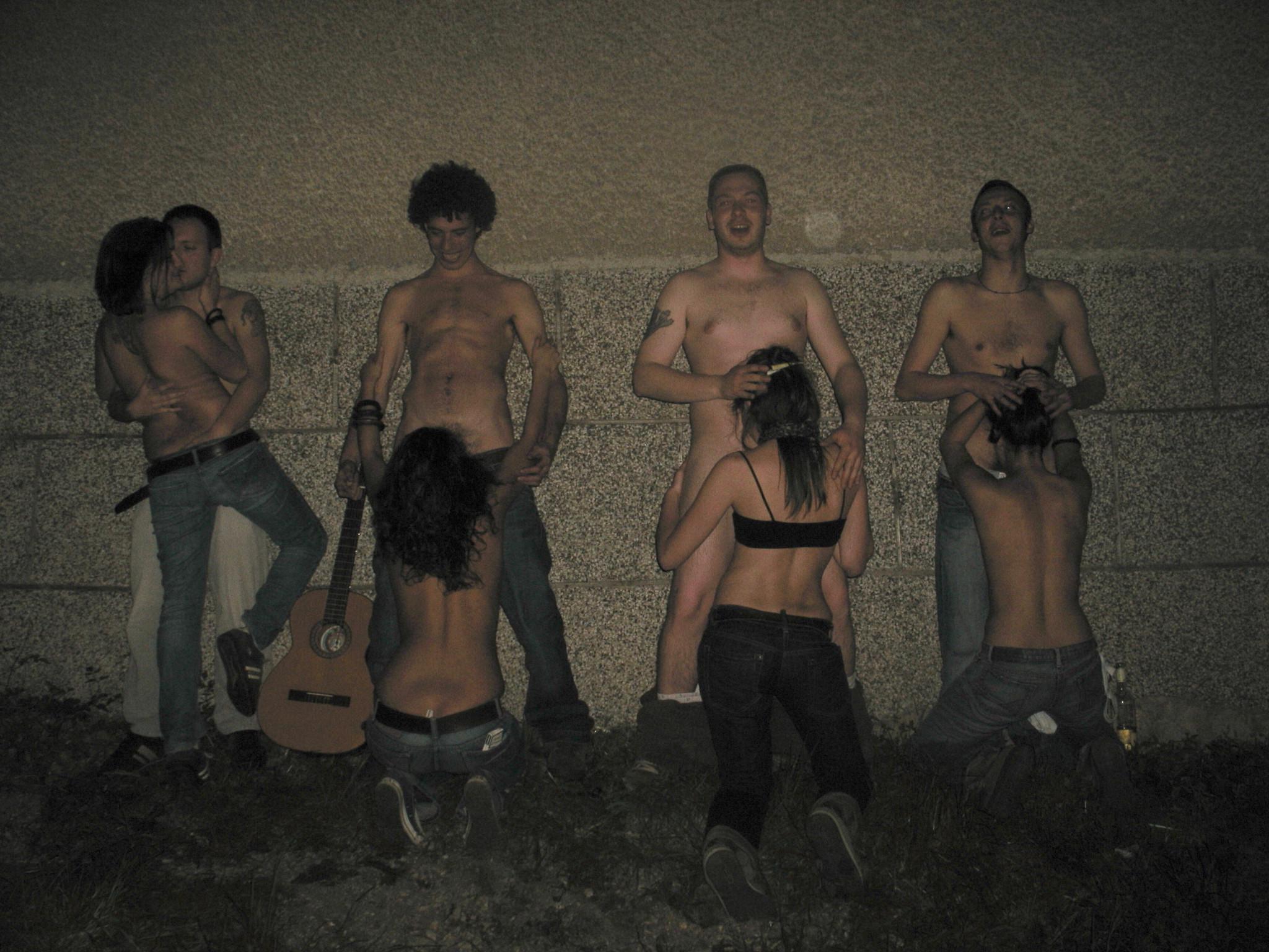 15P Real college party girlfriends fucking