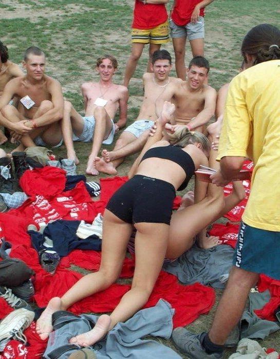 15P Real college party girlfriends fucking
