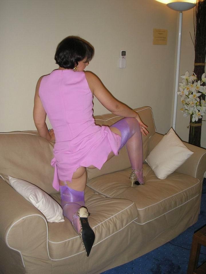 15P Amateur housewife Nathalie posing in lingerie
