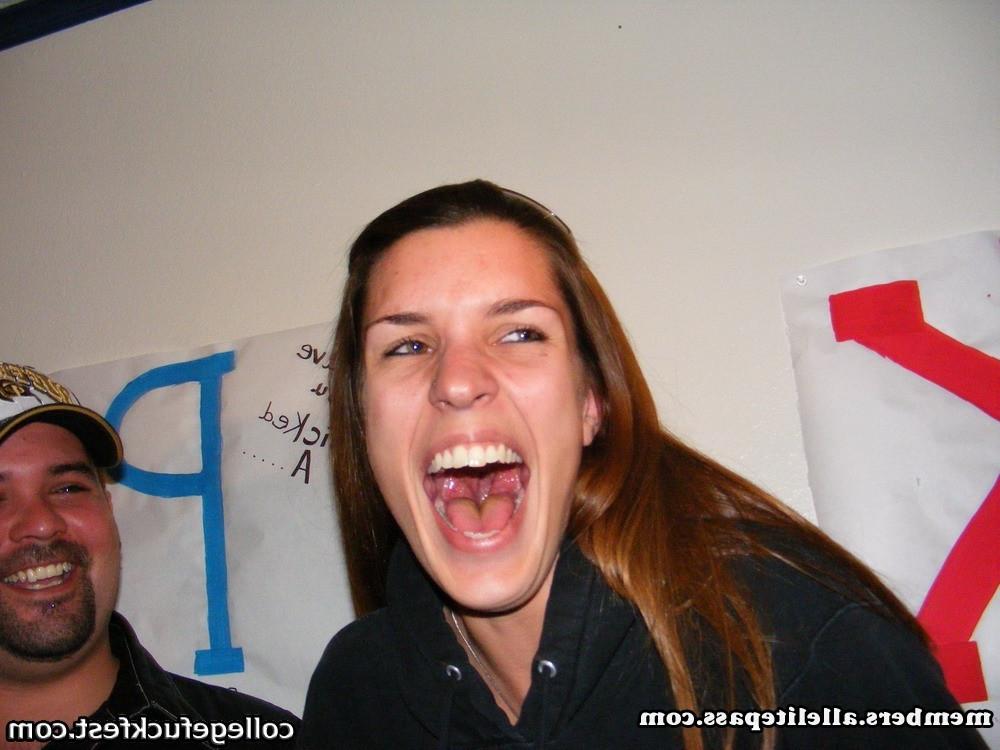 18P Two horny college chicks munch on each others twat at a party