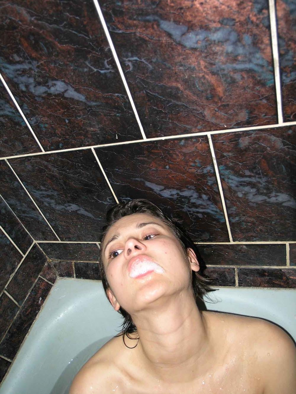 18P Heavy chested babe plays around with her BF until he cums on her face