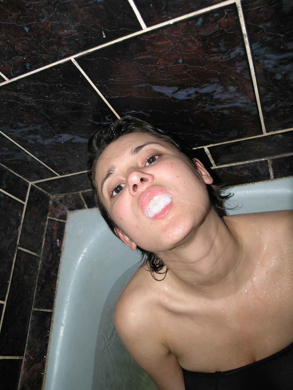 18P Heavy chested babe plays around with her BF until he cums on her face