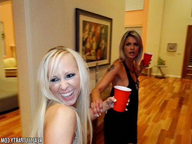 17P Drunk slut blonde college teens hardcore group sex party