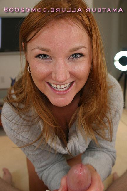 16P blue eyed redhead gets mouthfull of cum