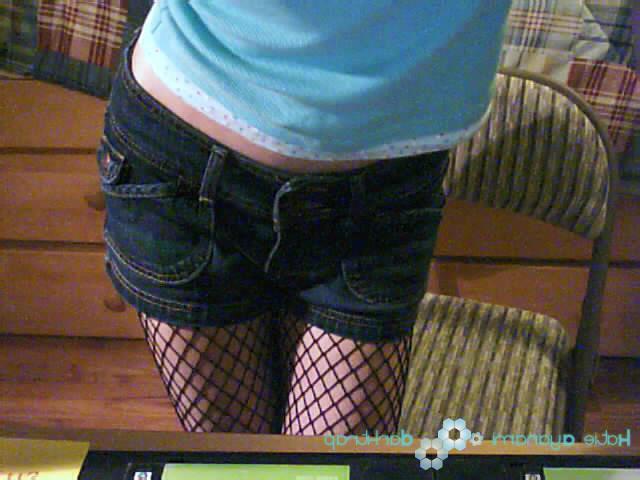 16P Young japanese newhalf in blue wig tease