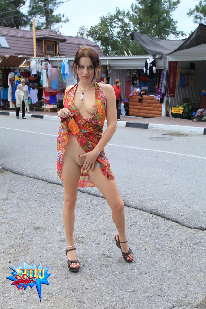 16P Shes got no panties under that sexy bright dress