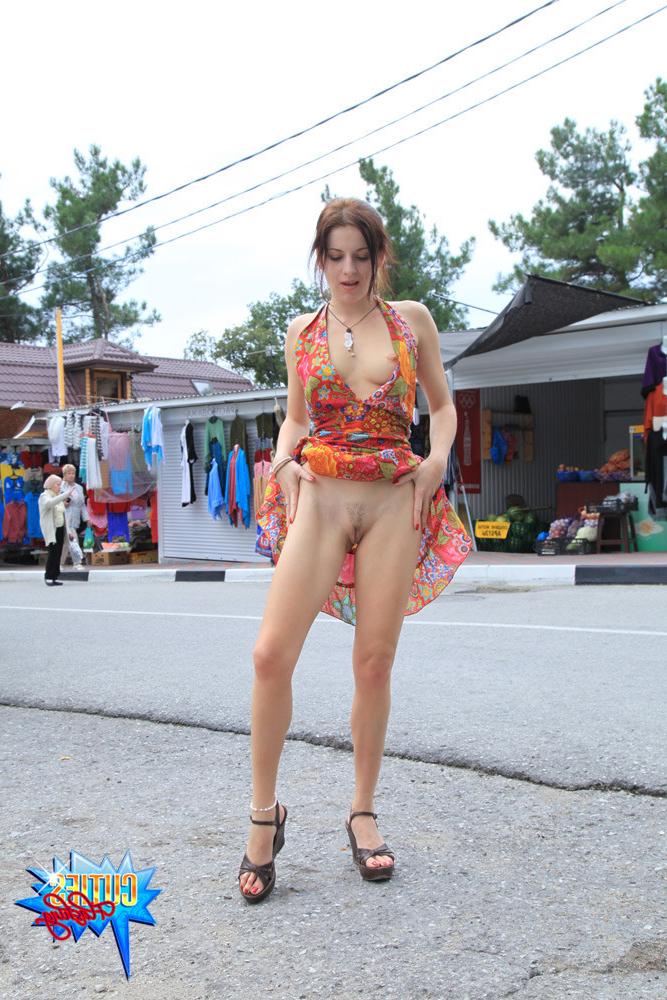16P Shes got no panties under that sexy bright dress