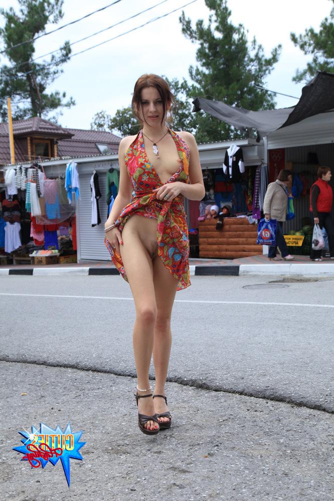 16P Shes got no panties under that sexy bright dress