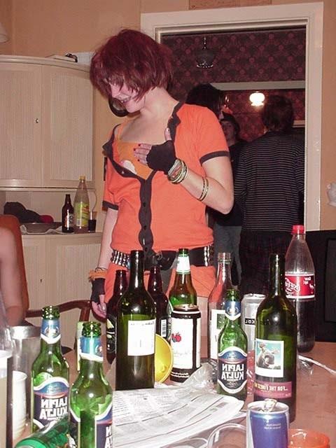 15P Drunk Goth Party Girls Wasted And Flashing Soft Pale Flesh